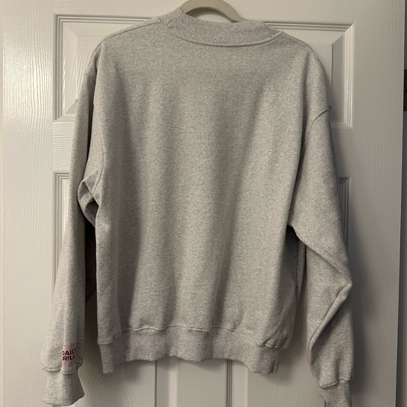 Daily Drills Gray Sweatshirt with Red Heart Accent - Picture 4 of 4